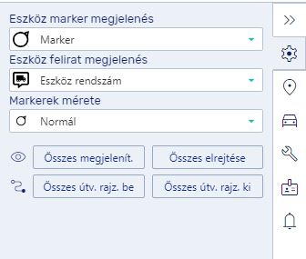 Térkép beállítások